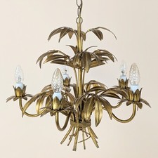Candelabro vintage estilo Hans Kögl palmeira dourada Grand Millennial, usado comprar usado  Enviando para Brazil