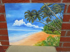 ölgemälde palmenstrand 50x40 gebraucht kaufen  Pansdorf