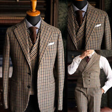 Ternos masculinos xadrez Houndstooth Business 3 peças casamento padrinho smoking slim fit comprar usado  Enviando para Brazil