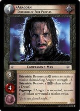 LOTR Senhor dos Anéis TCG Promo Aragorn, Defensor dos Povos Livres 0P47 quase perfeito comprar usado  Enviando para Brazil