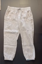 Calça jogger Athleta Cabo linho tamanho 16 creme chita praia costeira casual comprar usado Calça jogger Athleta Cabo linho tamanho 16 creme chita praia costeira casual comprar usado  Enviando para Brazil