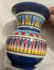 Vaso Blu In Ceramica Vintage Marchio  ,"Avallone- Vietri"  Costiera Amalfitana   comprar usado  Enviando para Brazil