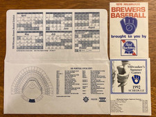 NOVO! Lote de programação de bolso vintage Milwaukee Brewer (3), usado comprar usado  Enviando para Brazil