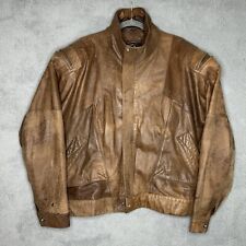 Jaqueta de couro vintage bombardeiro chifre de caça | Marrom | Tamanho XL, usado comprar usado  Enviando para Brazil