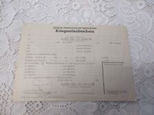 1941 vordruck kriegsurlaubssch gebraucht kaufen  Tharandt