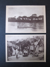 Cartões postais vintage 1940 Somália Itália colônia vida familiar na aldeia e barco fluvial Juba comprar usado  Enviando para Brazil