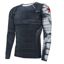 Winter Soldier Bucky Barnes Long Sleeves 3D T-Shirts Captain America 3 Costumes comprar usado Winter Soldier Bucky Barnes Long Sleeves 3D T-Shirts Captain America 3 Costumes comprar usado  Enviando para Brazil