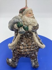 "Juguetes de Papá Noel adorno de Navidad bosque rústico brillo granja 5"" casa de campo" segunda mano  Embacar hacia Mexico