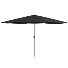 Parasol ogrodowy na metalowym słupku, 390 cm, czarny na sprzedaż  PL