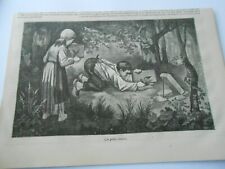 Gravure 1876 petits d'occasion  La Verpillière