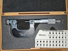 Micrômetro de rosca de bigorna intercambiável Mitutoyo 126-125 alcance de 0 a 25 mm, usado comprar usado  Enviando para Brazil