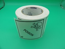 ULINE VENENO 6 ROLOS ADESIVOS 4"x4", usado comprar usado  Enviando para Brazil