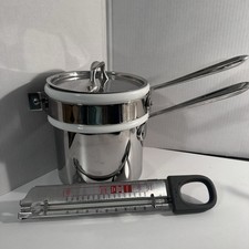 Panela de molho ALL-CLAD aço inoxidável 2 quartos com inserção de caldeira dupla de porcelana, usado comprar usado  Enviando para Brazil