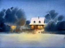 Riginal watercolor painting gebraucht kaufen  Berlin