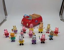Lote misto de 14 bonecos e carro vermelho Jazwares Peppa Pig & Friends não funciona comprar usado  Enviando para Brazil