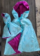 Vestido Frozen Anna Elsa com capuz reversível capa para meninas com capa de boneca combinando comprar usado  Enviando para Brazil