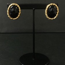 Brincos Christian Dior pedra preta tom dourado/2BG3160 comprar usado  Enviando para Brazil