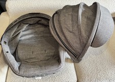 SOMENTE TECIDO PARA ASSENTO DE CARRINHO DE BEBÊ STOKKE SCOOT E CAPÔ DE DOSSEL! PEÇAS CINZA comprar usado  Enviando para Brazil