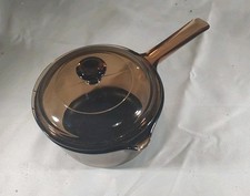 Usado, Panela de molho e tampa Vision Ware Corning Costed Pyrex 1,5 qt vidro âmbar  comprar usado  Enviando para Brazil
