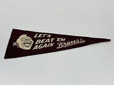 "Banderín vintage de los Atlanta Braves Let’s Beat Em’ Again Braves Milwaukee Braves 9""", usado segunda mano  Embacar hacia Argentina