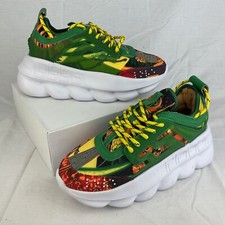 Tênis VERSACE Chain Reaction feito na Itália tamanho 41 não autenticado (C14) CP#8700 comprar usado  Enviando para Brazil