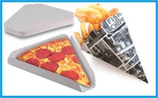 CHIP CONE e FATIA DE PIZZA Cartão de Papel Descartável para Viagem Jornal comprar usado  Enviando para Brazil