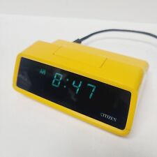 Usado, Relógio despertador digital Citizen vintage amarelo modelo 5RD605 alarme do Japão testado comprar usado  Enviando para Brazil