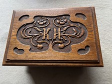 Antike holzschatulle geschnitz gebraucht kaufen  Düren