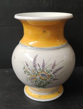 Vaso Faiança Atelier Coquet A Vernegues Decoração Floral da Provença Pintado à Mão comprar usado  Enviando para Brazil