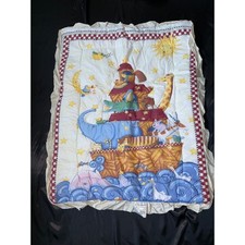 Conjunto de cobertor e travesseiro vintage anos 90 para bebê – tema Arca de Noé (Deadstock comprar usado  Enviando para Brazil