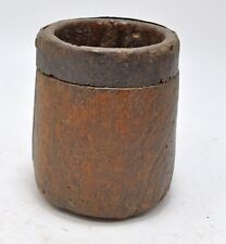 Antiguo Cubo De Medición De Grano De Madera Original Antiguo Tallado A Mano comprar usado  Enviando para Brazil