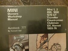 Mini owner workshop for sale  BRISTOL