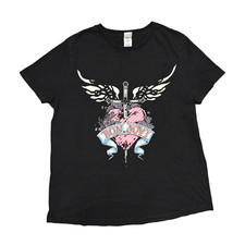 Camiseta Bon Jovi média concerto banda de rock camiseta Aerosmith Guns N Roses Van Halen anos 80, usado comprar usado  Enviando para Brazil