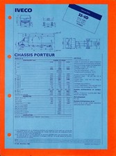 IVECO / FICHE TECHNIQUE / DAILY 35 - 10 / CHASSIS PORTEUR de 1987, usado comprar usado  Enviando para Brazil