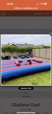 Gladiator bouncy castle for sale  BATLEY