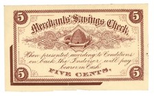 Merchants savings check for sale  Gilbert