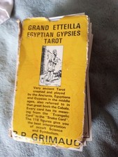 Cartas de tarô ciganas egípcias vintage 1977 Grand Etteilla - B.P. Grimaud, usado comprar usado  Enviando para Brazil