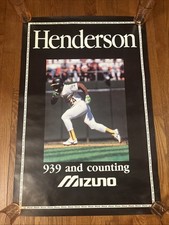 Pôster de beisebol Rickey Henderson 939 And Counting MIZUNO MLB OAKLAND ATLETISMO, usado comprar usado  Enviando para Brazil
