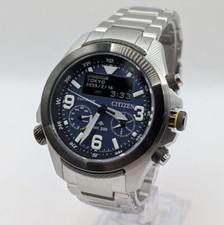 Relógio masculino Citizen JV1006-51L analógico-digital mostrador azul quartzo solar Eco-Drive, usado comprar usado  Enviando para Brazil