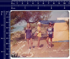 Usado, Barraca feminina acampamento três meninas anos 1970 cor praia foto vintage original comprar usado  Enviando para Brazil