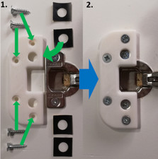 Hinge repair kit d'occasion  Expédié en Belgium