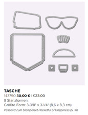 Stampin stanzformen tasche gebraucht kaufen  Nesse-Apfelstädt, Nottleben