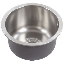 Mini pia de cozinha redonda barra de aço inoxidável bacia redonda com encaixe de tubo de drenagem 30cm comprar usado  Enviando para Brazil