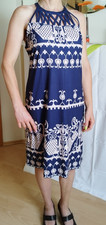 Druckkleid dunkelblau weiß gebraucht kaufen Druckkleid dunkelblau weiß gebraucht kaufen  Weischlitz