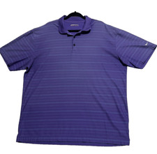 Camisa polo masculina Nike golfe XXL listra roxa ajuste seca manga curta desempenho, usado comprar usado  Enviando para Brazil