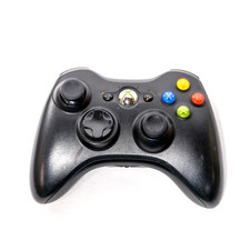 ⭐ Controle sem fio Microsoft Xbox 360 preto original do fabricante com parte traseira - Funciona ⭐ comprar usado  Enviando para Brazil