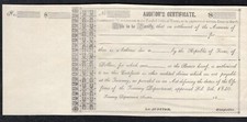 Usado, 1840 REPÚBLICA DO TEXAS CERTIFICADO DE AUDITOR NÃO CANCELADO E NÃO EMITIDO UNC comprar usado  Enviando para Brazil