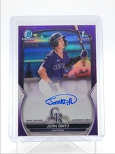 JUAN BRITO 2023 BOWMAN CROMADO 1º AUTÓGRAFO ROXO AUTOMÁTICO /250 Q0566 comprar usado  Enviando para Brazil