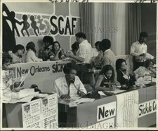 1975 Press Photo Sickle Cell Anemia Foice voluntários telethon em telefones comprar usado  Enviando para Brazil