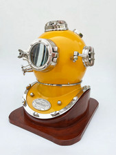 Usado, Casco subacqueo 18" giallo scuba US Navy Mark V Marine Deep con decorazione base comprar usado  Enviando para Brazil